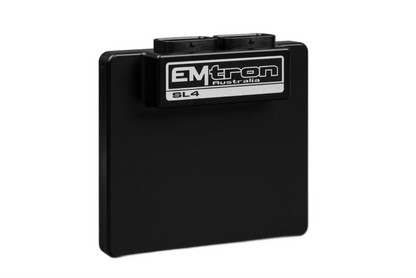 Emtron SL4 Standalone ECU housed in a durable billet Aluminium enclosure, designed for fully sequential tuning of up to 4 channels of Fuel and Ignition.